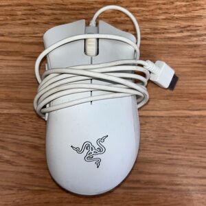 Razer Silver and White Wired Mouse